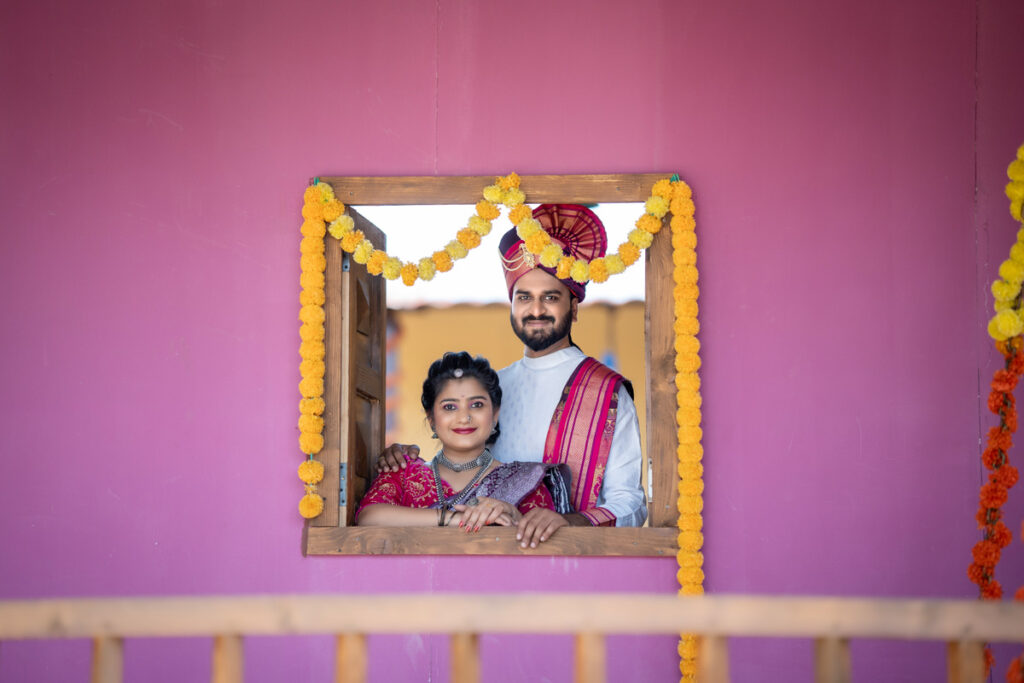 Pre-Wedding Shoot in PBA Film City,
Couple Marathi Traditional Look pose