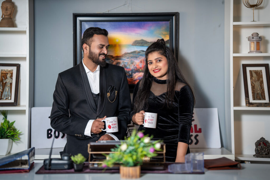Pre-Wedding Shoot in PBA Film City,
Office couple pose