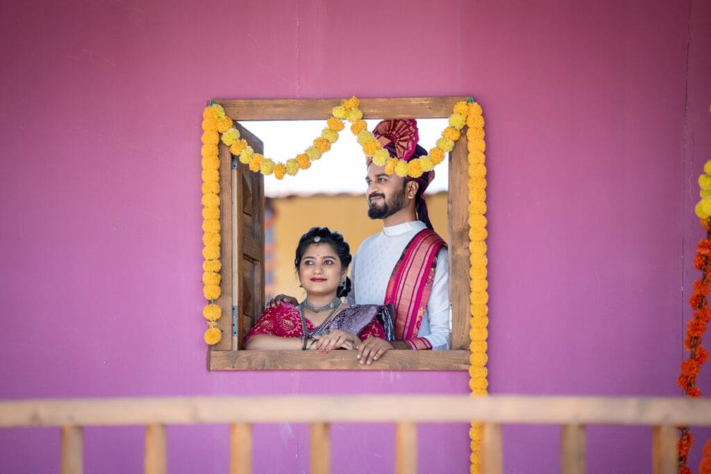 Pre-Wedding Shoot in PBA Film City,
Couple Marathi Traditional Look pose
