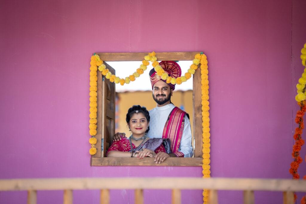Pre-Wedding Shoot in PBA Film City,
Couple Marathi Traditional Look pose