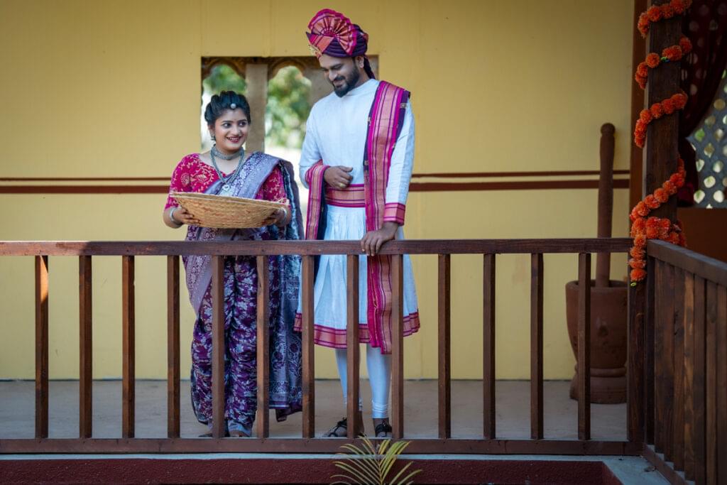 Pre-Wedding Shoot in PBA Film City,
Couple Marathi Traditional Look pose