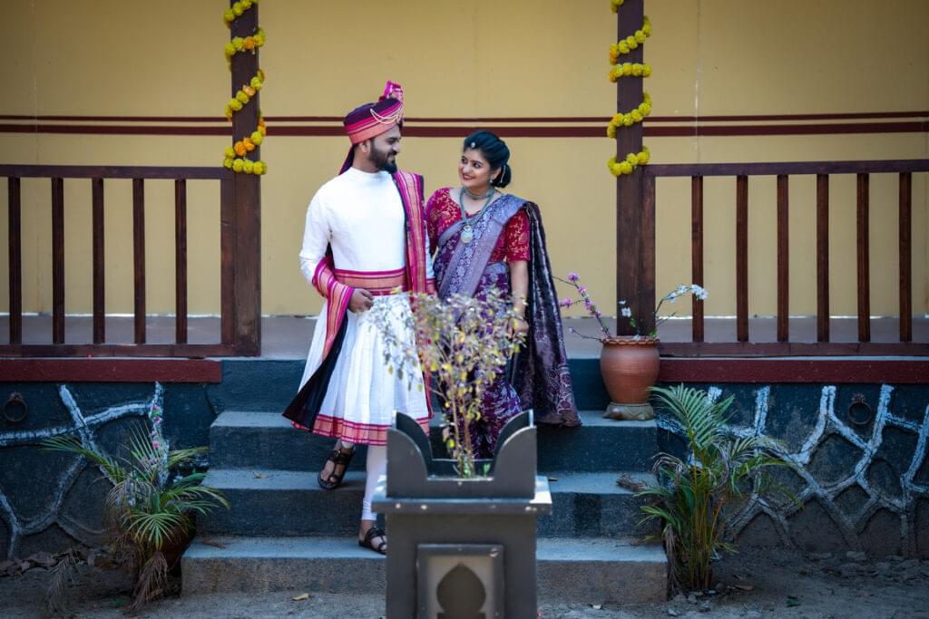 Pre-Wedding Shoot in PBA Film City,
Couple Marathi Traditional Look pose