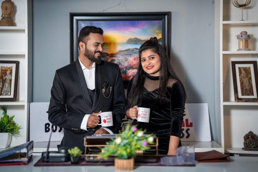 Pre-Wedding Shoot in PBA Film City,
Office couple pose